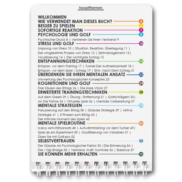 Mentales Spiel in Golf Das Taschenbuch Golfbuch